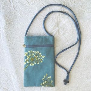 Red Blossom mini crossbody bag.